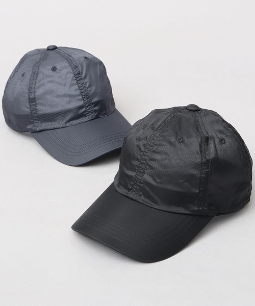 A.M.S.(エーエムエス)の「透け リップストップナイロン ロングビル キャップ つば長 深め(キャップ・メンズ・グレー/ブラック・FREE)」の9枚目の写真