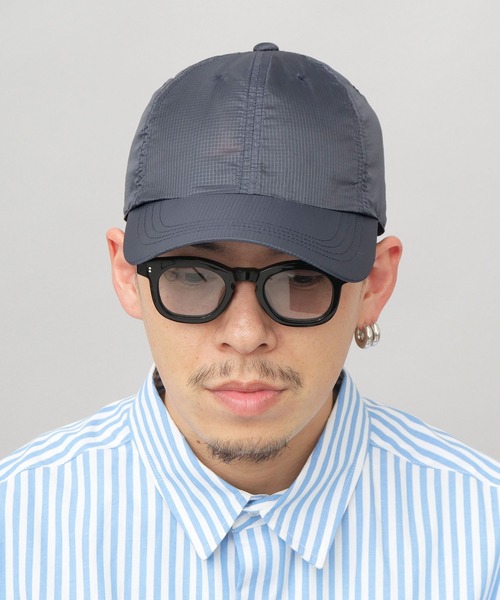 A.M.S.(エーエムエス)の「透け リップストップナイロン ロングビル キャップ つば長 深め(キャップ・メンズ・グレー/ブラック・FREE)」の17枚目の写真
