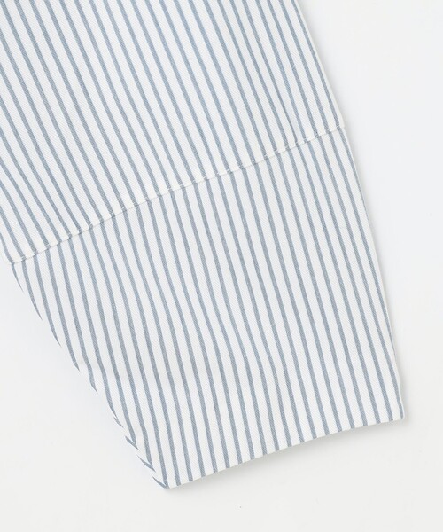 自由区(ジユウク)の「ストライプコットンハイゲージフォルムスリーブ カットソー(Tシャツ/カットソー・レディース・黄土色系1/ダルブルー系1/アイボリー系・32)」の15枚目の写真