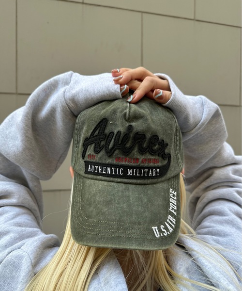 AVIREX(アヴィレックス)の「AVIREX /アヴィレックス / AX EX フェルト叩きつけPIGMENTCAP / 80974900(キャップ・レディース・ベージュ/チャコールグレー/カーキ・FREE)」の7枚目の写真
