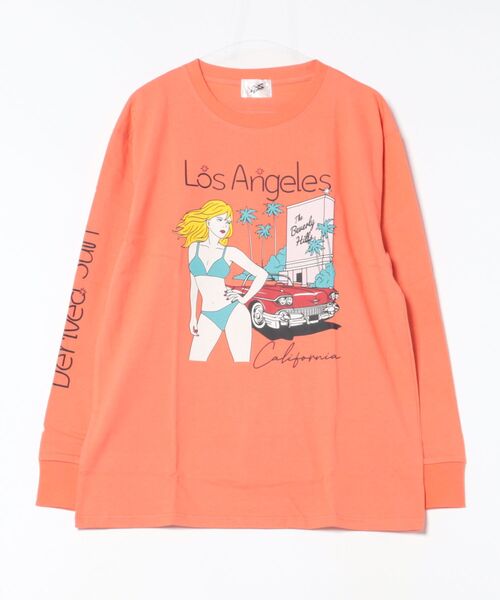 ARCHIVER(アーカイバ)の「【RS】【RDS】プリント長袖Tシャツ(Tシャツ/カットソー・レディース・オレンジ/ブラック/グレー/ホワイト・LARGE/MEDIUM)」の1枚目の写真