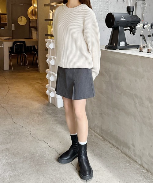 LE MORE（リモア）の「ボックスプリーツミニスカート（スカート・レディース・ブラック/チャコール・FREE）」の18枚目の写真