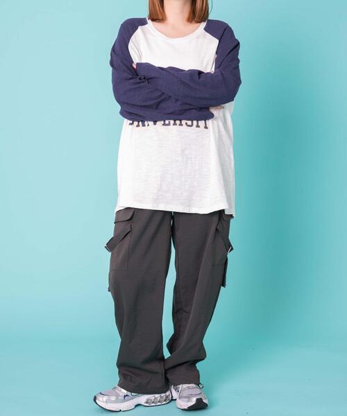 WOND(ウォンド)の「WOND/BOSTONロゴロンT(Tシャツ/カットソー・レディース・ネイビー/グレー・FREE)」の10枚目の写真