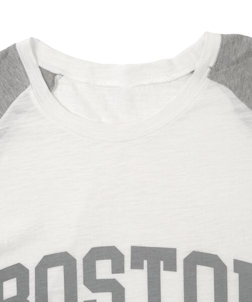WOND(ウォンド)の「WOND/BOSTONロゴロンT(Tシャツ/カットソー・レディース・ネイビー/グレー・FREE)」の14枚目の写真