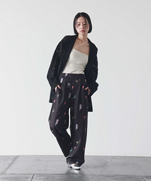 PURE BRIGHT（ピュアブライト）の「メッシュレーステーラードジャケット（テーラードジャケット・レディース・アイボリー/ブラック・FREE）」の6枚目の写真