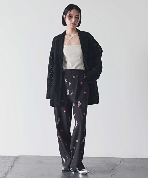 PURE BRIGHT（ピュアブライト）の「メッシュレーステーラードジャケット（テーラードジャケット・レディース・アイボリー/ブラック・FREE）」の10枚目の写真