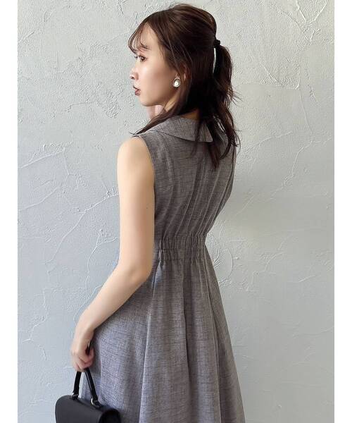dazzlin（ダズリン）の「ドレープタックレイヤードワンピース（ワンピース・レディース・グレー/アイボリー/ブラウン・SMALL/MEDIUM）」の13枚目の写真