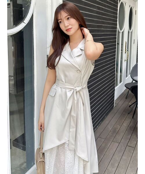 dazzlin ドレープタックレイヤードワンピース S 付属品無し dazzlin ワンピース ドレープタックレイヤードワンピース