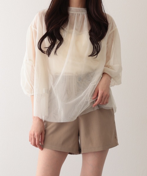 Lace Ladies(レースレディース)の「タック ハイウエスト フレア ショート パンツ(その他パンツ・レディース・モカ/ブラック/グレー・M/L/XL/S)」の12枚目の写真