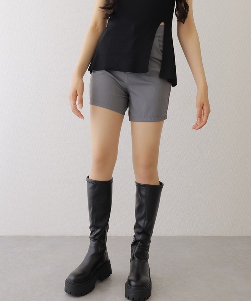 Lace Ladies(レースレディース)の「タック ハイウエスト フレア ショート パンツ(その他パンツ・レディース・モカ/ブラック/グレー・M/L/XL/S)」の15枚目の写真