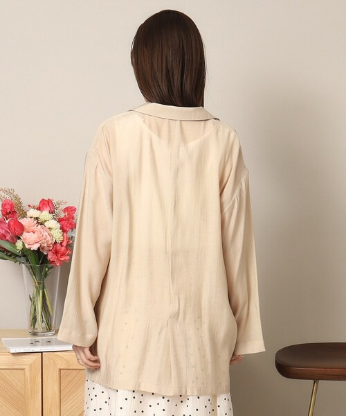BEIGE ジャケット　手洗い可 SALE30％OFF】洗えて動けるワーママダブルジャケット【手洗い