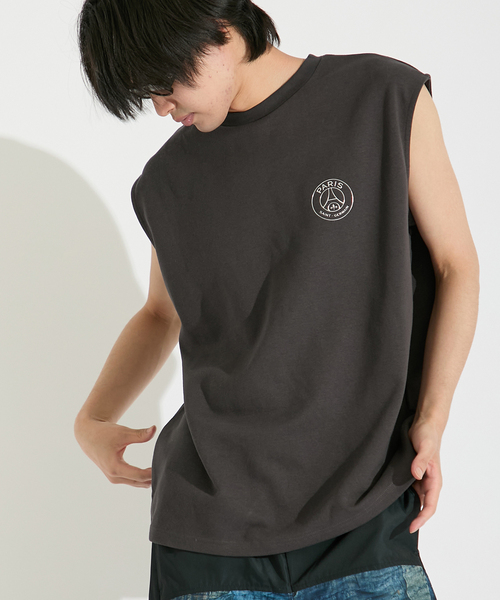 PARIS SAINT-GERMAIN(パリサンジェルマン)の「【Paris Saint-Germain / パリ・サン=ジェルマン】 JP METALIC LOGO TANK(Tシャツ/カットソー・メンズ・チャコールグレー/ブラック/ブラウン/ベージュ/ホワイト・X-LARGE/LARGE/MEDIUM)」の1枚目の写真