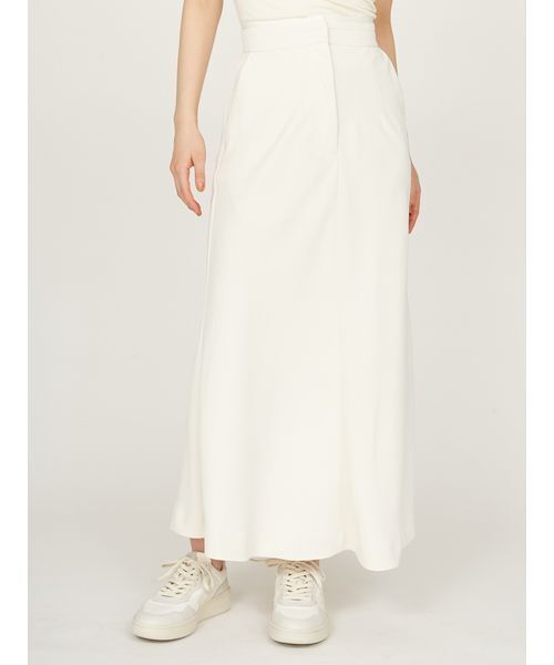 emmi(エミ)の「ジョーゼットナロースカート(スカート・レディース・アイボリー/ブラック/ブラウン・0/1)」の2枚目の写真