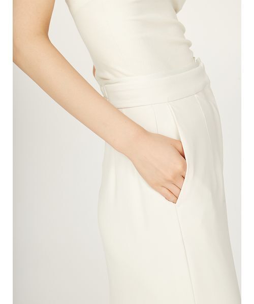 emmi(エミ)の「ジョーゼットナロースカート(スカート・レディース・アイボリー/ブラック/ブラウン・0/1)」の10枚目の写真