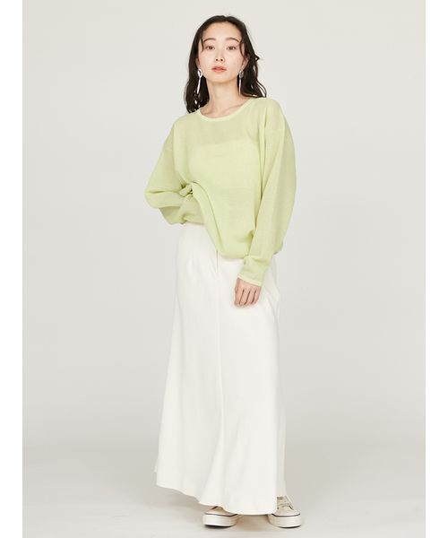 emmi(エミ)の「ジョーゼットナロースカート(スカート・レディース・アイボリー/ブラック/ブラウン・0/1)」の22枚目の写真