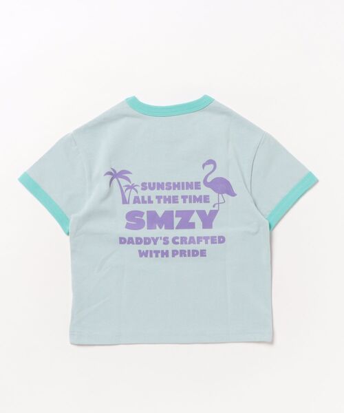 Smoothy（スムージー）の「Smoothy Ringer T shirt / スムージー リンガー Tシャツ（Tシャツ/カットソー・キッズ・サックスブルー/ホワイト系その他・SMALL/MEDIUM/LARGE/X-LARGE）」の7枚目の写真