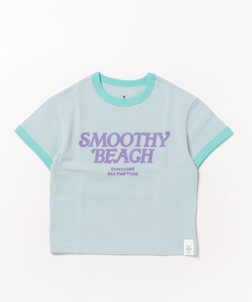 Smoothy（スムージー）の「Smoothy Ringer T shirt / スムージー リンガー Tシャツ（Tシャツ/カットソー・キッズ・サックスブルー/ホワイト系その他・SMALL/MEDIUM/LARGE/X-LARGE）」の9枚目の写真