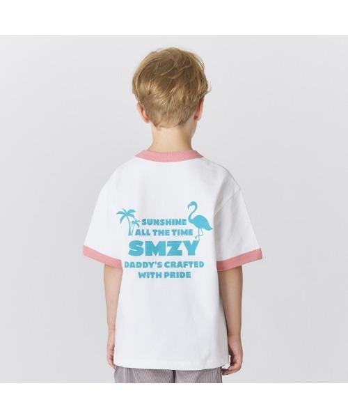 Smoothy（スムージー）の「Smoothy Ringer T shirt / スムージー リンガー Tシャツ（Tシャツ/カットソー・キッズ・サックスブルー/ホワイト系その他・SMALL/MEDIUM/LARGE/X-LARGE）」の4枚目の写真
