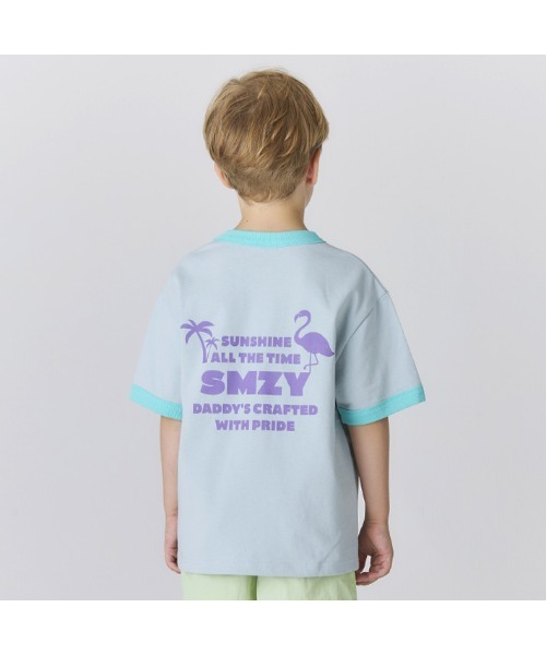 Smoothy（スムージー）の「Smoothy Ringer T shirt / スムージー リンガー Tシャツ（Tシャツ/カットソー・キッズ・サックスブルー/ホワイト系その他・SMALL/MEDIUM/LARGE/X-LARGE）」の6枚目の写真