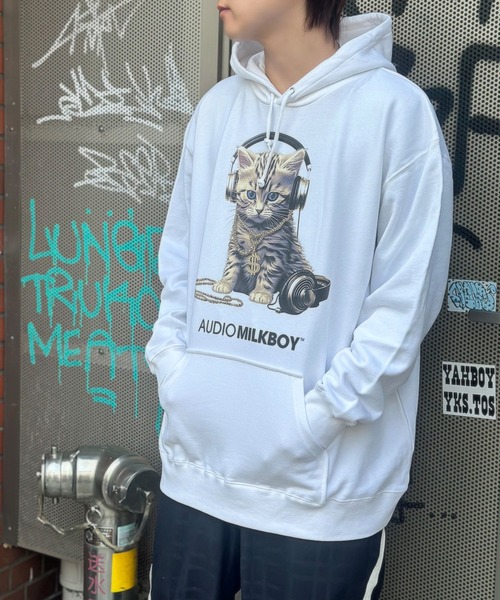 MILKBOY(ミルクボーイ)の「AUDIO CAT パーカー(パーカー・メンズ・A・FREE)」の6枚目の写真