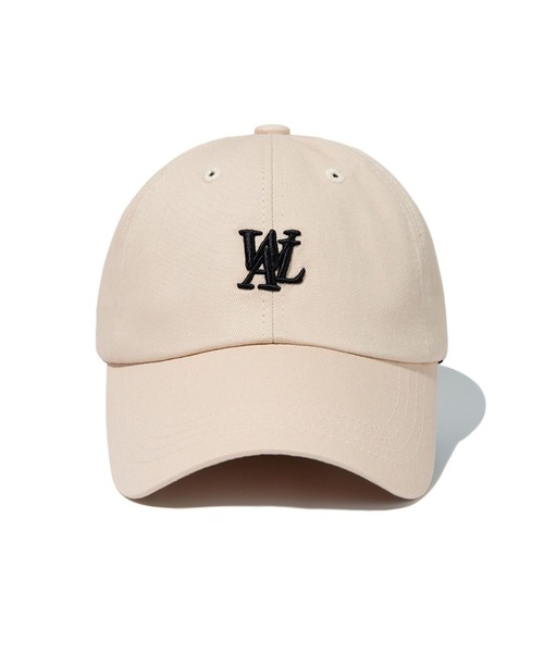 WOOALONG(ウアロン)の「【UNISEX】WOOALONG/スモールロゴCAP(キャップ・レディース・ホワイト/レッド/ベビーピンク/ベージュ/ブラック・SMALL)」の3枚目の写真
