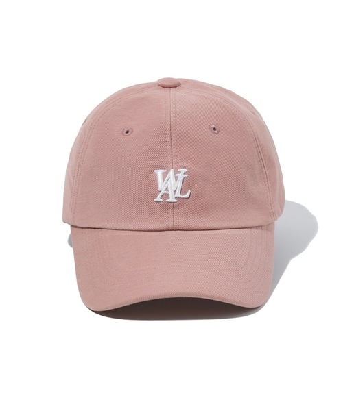 WOOALONG(ウアロン)の「【UNISEX】WOOALONG/スモールロゴCAP(キャップ・レディース・ホワイト/レッド/ベビーピンク/ベージュ/ブラック・SMALL)」の4枚目の写真