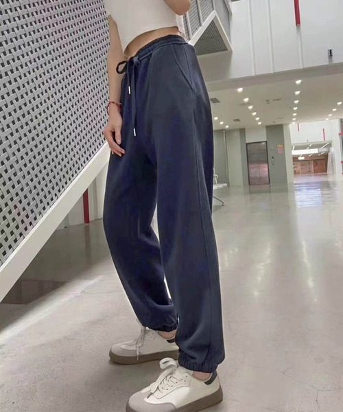 DECADE CLASSIC(ディケイド クラシック)の「【DECADE CLASSIC】ハイウエストドローストリングワイドパンツ(スウェットパンツ・レディース・ライトグレー/ブラック/ネイビー/グレー/ワインレッド・MEDIUM/LARGE)」の13枚目の写真