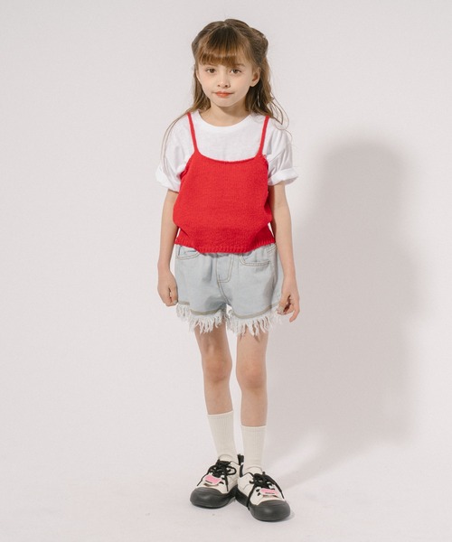 URBAN CHERRY（アーバンチェリー）の「ニットキャミソール（キャミソール・キッズ・レッド・120cm/130cm/140cm/150cm/110cm）」の5枚目の写真