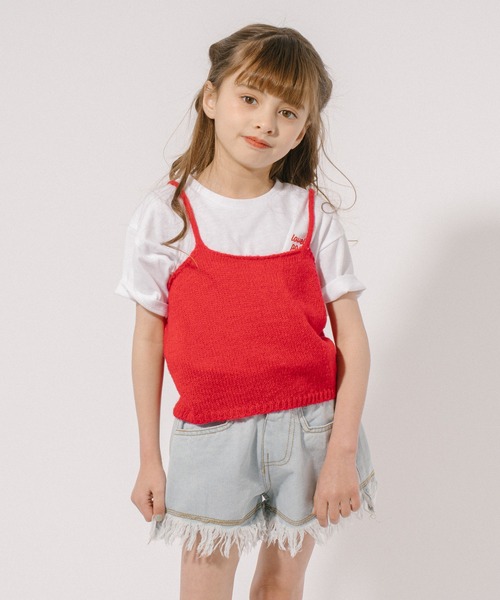 URBAN CHERRY（アーバンチェリー）の「ニットキャミソール（キャミソール・キッズ・レッド・120cm/130cm/140cm/150cm/110cm）」の9枚目の写真