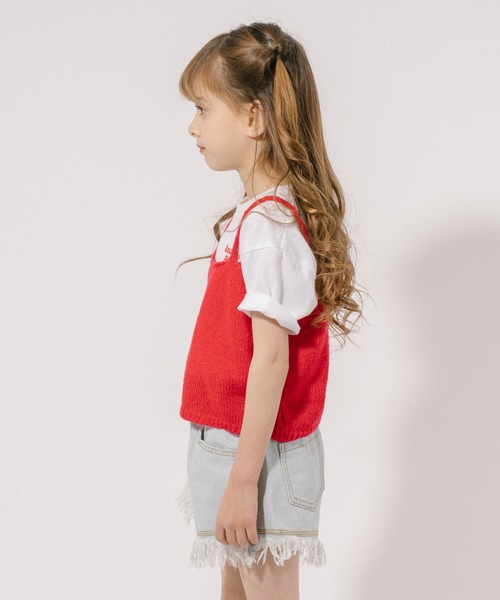 URBAN CHERRY（アーバンチェリー）の「ニットキャミソール（キャミソール・キッズ・レッド・120cm/130cm/140cm/150cm/110cm）」の6枚目の写真