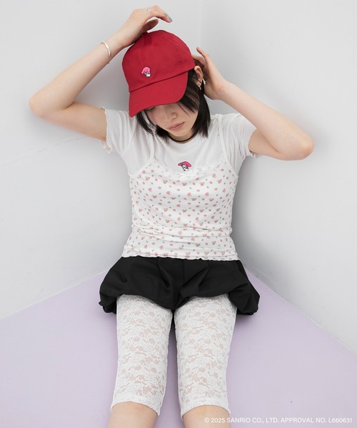 sanrio(サンリオ)の「【My Melody × forksy.】総柄プリント レース キャミソール(キャミソール・レディース・ライトブルー/ブラック/オフホワイト・FREE)」の5枚目の写真