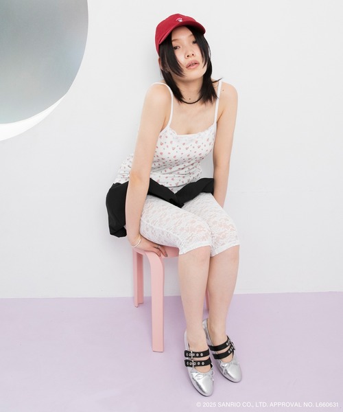 sanrio(サンリオ)の「【My Melody × forksy.】総柄プリント レース キャミソール(キャミソール・レディース・ライトブルー/ブラック/オフホワイト・FREE)」の12枚目の写真
