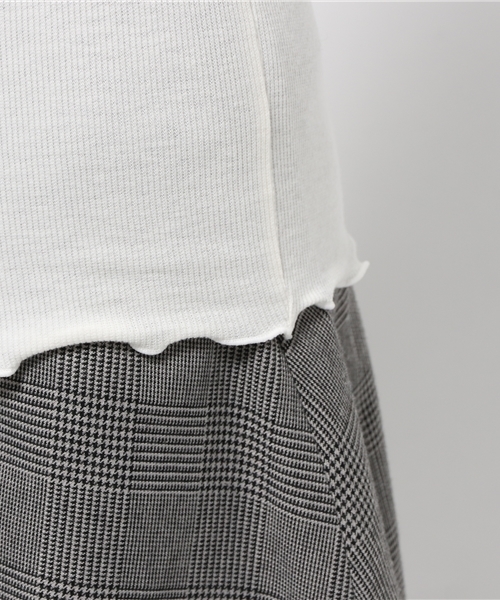 one after another NICE CLAUP（ワンアフターアナザーナイスクラップ）の「【ナイスクラップ】肩リボン長袖テレコＴシャツ（Tシャツ/カットソー・レディース・アイボリー/サックスブルー/ピンク/ネイビー/ブラック・FREE）」の11枚目の写真