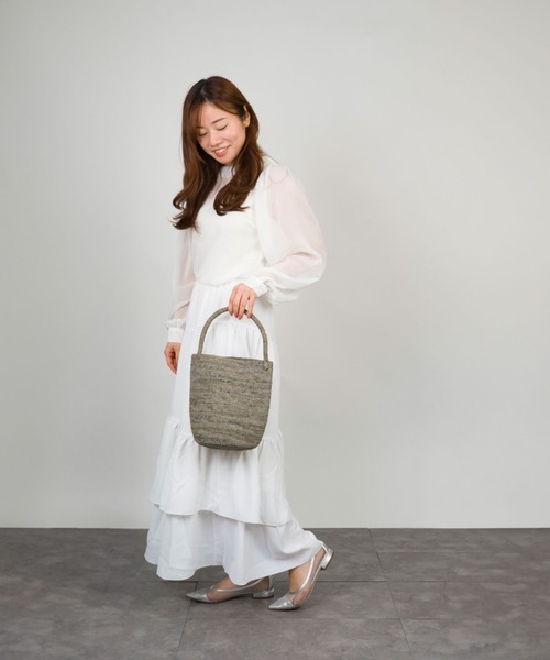 MADE IN MADA(メイドインマダ)の「【MADE IN MADA /メイドインマダ】かごバッグ ラフィア バケツバッグ トートバッグ ハンドバッグ(かごバッグ・レディース・グレー/ブラウン/ナチュラル・FREE)」の16枚目の写真