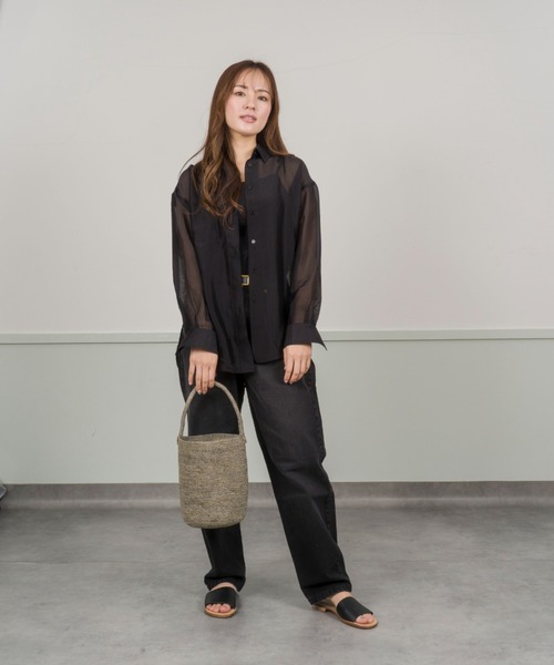 MADE IN MADA(メイドインマダ)の「【MADE IN MADA /メイドインマダ】かごバッグ ラフィア バケツバッグ トートバッグ ハンドバッグ(かごバッグ・レディース・グレー/ブラウン/ナチュラル・FREE)」の9枚目の写真