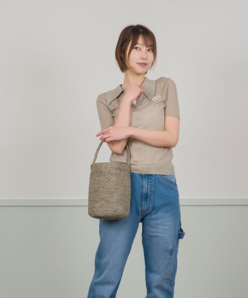 MADE IN MADA(メイドインマダ)の「【MADE IN MADA /メイドインマダ】かごバッグ ラフィア バケツバッグ トートバッグ ハンドバッグ(かごバッグ・レディース・グレー/ブラウン/ナチュラル・FREE)」の11枚目の写真