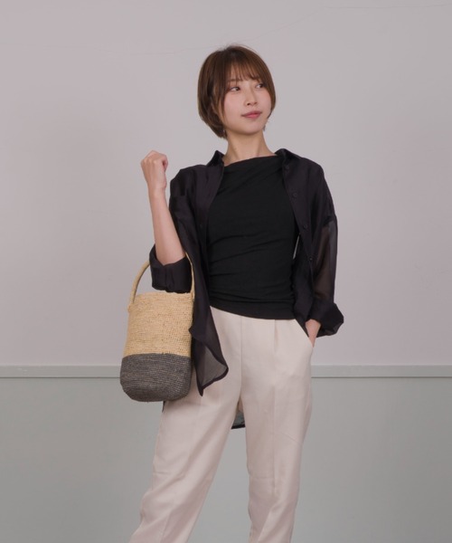 MADE IN MADA(メイドインマダ)の「【MADE IN MADA /メイドインマダ】かごバッグ ラフィア バケツバッグ トートバッグ ハンドバッグ(かごバッグ・レディース・グレー/ブラウン/ナチュラル・FREE)」の21枚目の写真