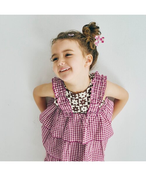 p.premier(ピードットプルミエ)の「スカートにもなる2WAYティアードフリルワンピース(スカート・キッズ・ブラウン/グリーン/パープル・80/90/100/110/120/130/140)」の15枚目の写真