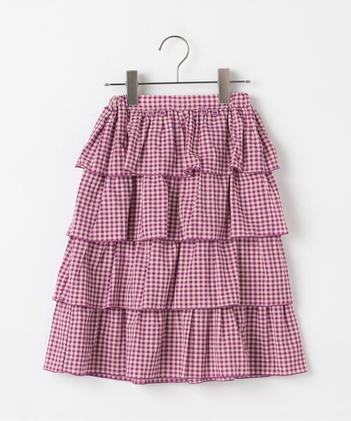 p.premier(ピードットプルミエ)の「スカートにもなる2WAYティアードフリルワンピース(スカート・キッズ・ブラウン/グリーン/パープル・80/90/100/110/120/130/140)」の19枚目の写真