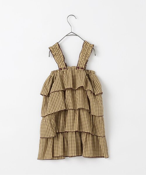 p.premier(ピードットプルミエ)の「スカートにもなる2WAYティアードフリルワンピース(スカート・キッズ・ブラウン/グリーン/パープル・80/90/100/110/120/130/140)」の22枚目の写真