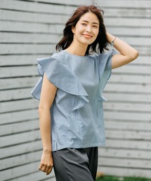 FOUND GOOD | ラッフルストライプブラウス(シャツ/ブラウス)