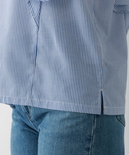 FOUND GOOD(ファウンドグッド)の「ラッフルストライプブラウス(シャツ/ブラウス・レディース・ブルー系5/グリーン系5・S/M/L)」の13枚目の写真