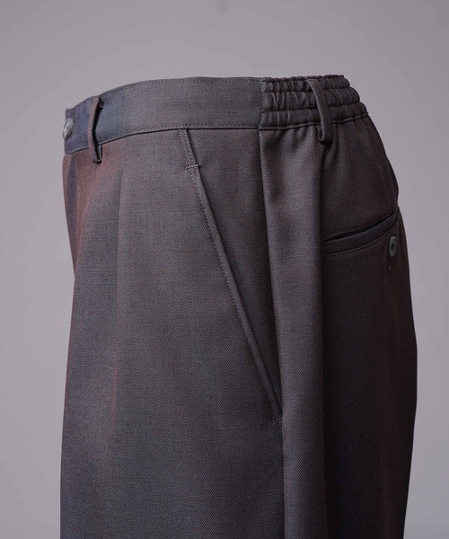 UNISEX》4 Colors Chambray Washable Wool Prime-Wide Shorts/4