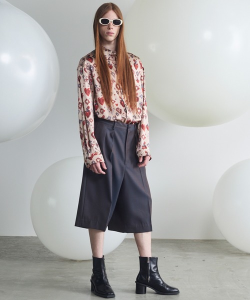 MAISON SPECIAL(メゾンスペシャル)の「《UNISEX》4 Colors Chambray Washable Wool Prime-Wide Shorts/4色シャンブレーウォッシャブルウールプライムワイドショーツ【MAISON SPECIAL/メゾンスペシャル】■セットアップ対応■(その他パンツ・メンズ・チャコールグレー/ライトブルー/ブラック/グレー/ブルー/サックスブルー・1/2/0)」の13枚目の写真