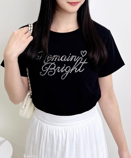 セール】ラインストーンロゴTシャツ（Tシャツ/カットソー