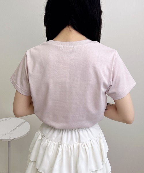 INGNI(イング)の「ラインストーンロゴTシャツ(Tシャツ/カットソー・レディース・ライトピンク/ブラック/オフホワイト・M)」の19枚目の写真
