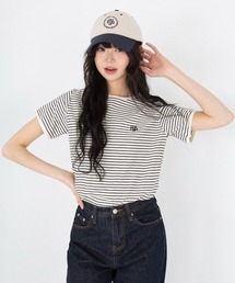 A'GEM/9 × .kom 『muah muah/ムーアムーア』COMFORT STRIPE HALF T-SHIRT/コンフォートボーダー TEE