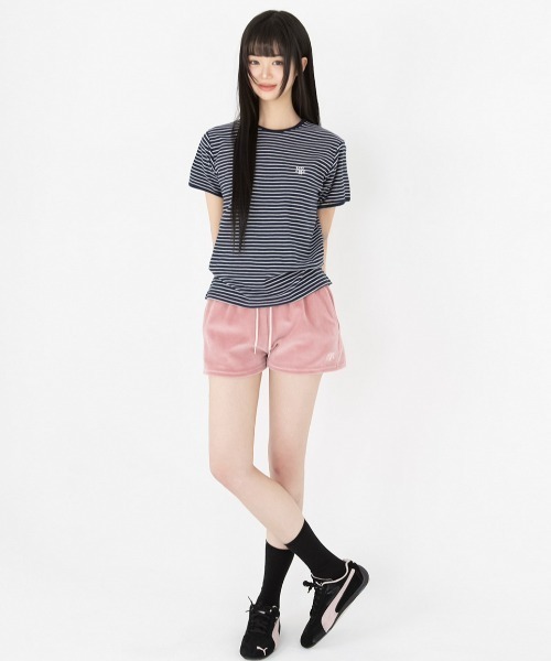 muahmuah（ムーアムーア）の「A'GEM/9 × .kom 『muah muah/ムーアムーア』COMFORT STRIPE HALF T-SHIRT/コンフォートボーダー TEE（Tシャツ/カットソー・レディース・ネイビー/グレー/ブラック・FREE）」の13枚目の写真