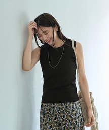 STYLE DELI | デコルテが見えすぎないリブタンクトップ(タンクトップ)