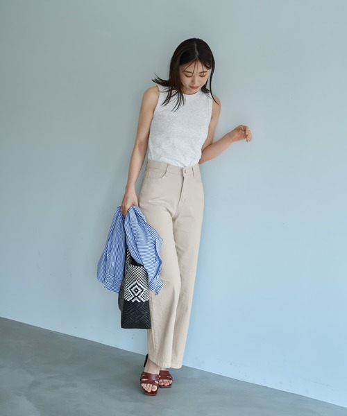 STYLE DELI(スタイルデリ)の「デコルテが見えすぎないリブタンクトップ(タンクトップ・レディース・ブラック/杢グレー/ホワイト・MEDIUM)」の11枚目の写真